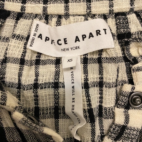 Apiece Apart Los Altos Checked Cotton Top Size XS - Picture 3 of 8